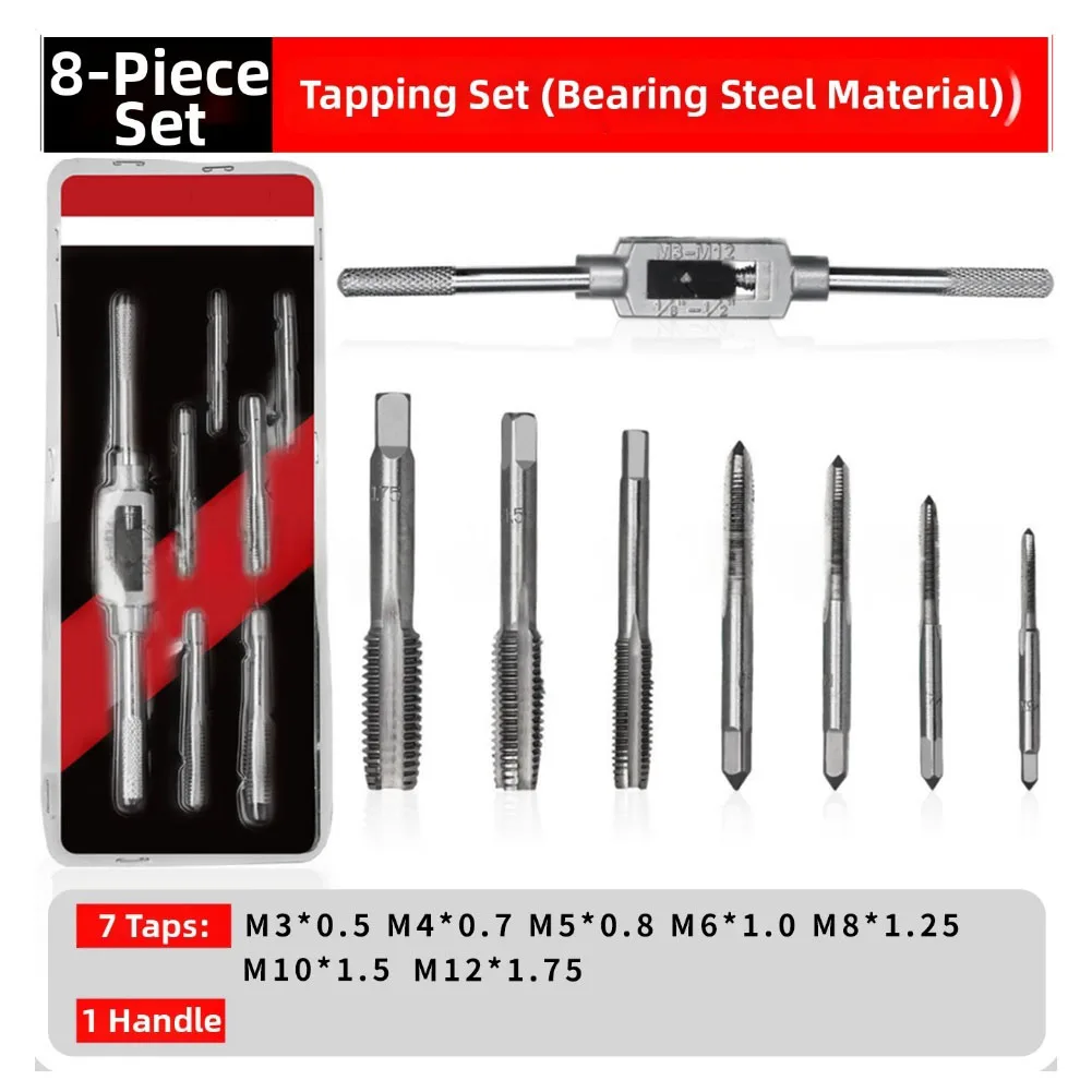 Metric Tap Set for industrial applications 6PCS 8PCS 20PCS T handle anti slip texture for accurate positioning
Metric Tap Set for industrial applications 6PCS 8PCS 20PCS T handle anti slip texture for accurate positioning