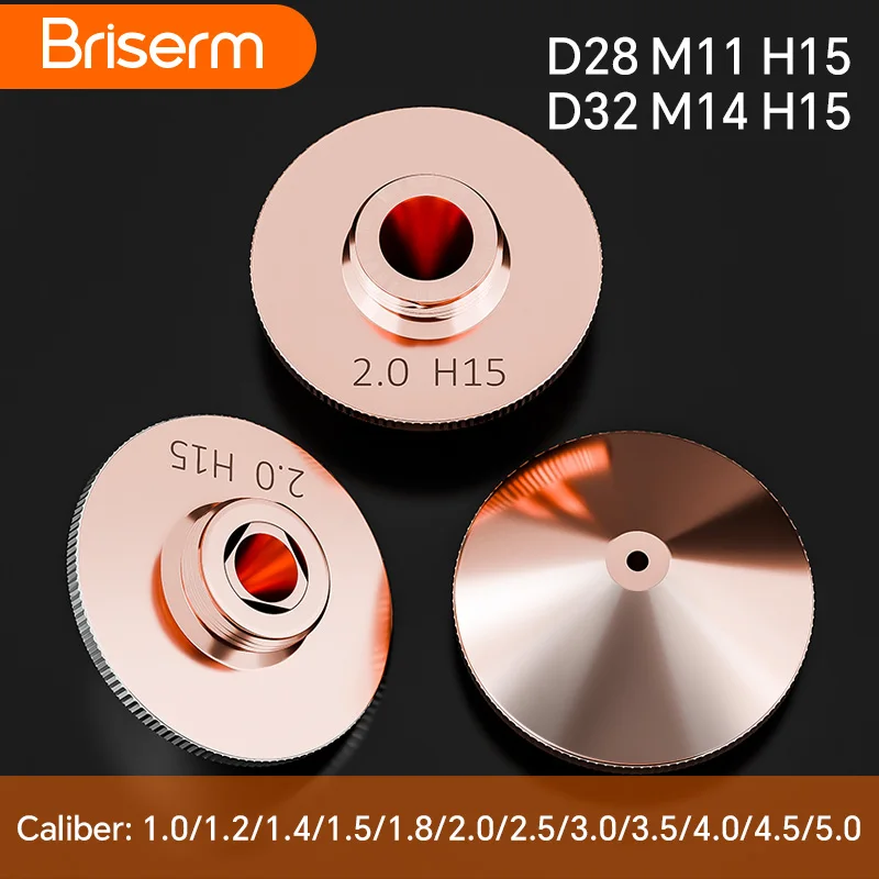 Laser Nozzle D28 M11 D32 M14 H15 Single Double Chrome Plated Laser Cutting Nozzles for Raytools Precitec WSX Bodor Laser Head
Laser Nozzle D28 M11 D32 M14 H15 Single Double Chrome Plated Laser Cutting Nozzles for Raytools Precitec WSX Bodor Laser Head