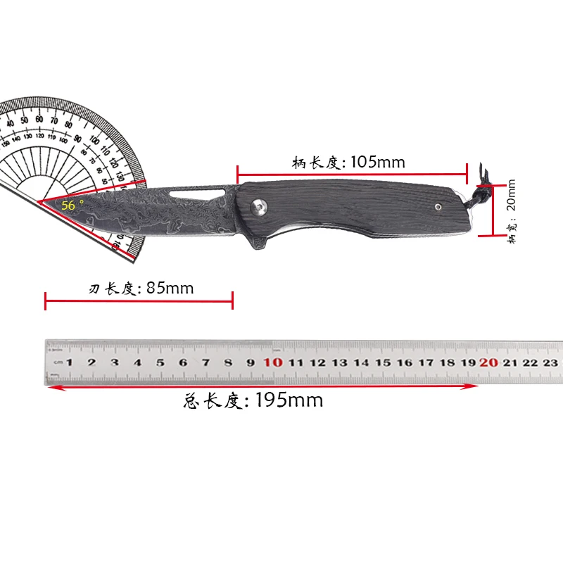 New 8cr13MOV steel core ebony handle folding knife EDC multi-function tool, fishing, survival, kitchen, outdoor equipment
New 8cr13MOV steel core ebony handle folding knife EDC multi-function tool, fishing, survival, kitchen, outdoor equipment
