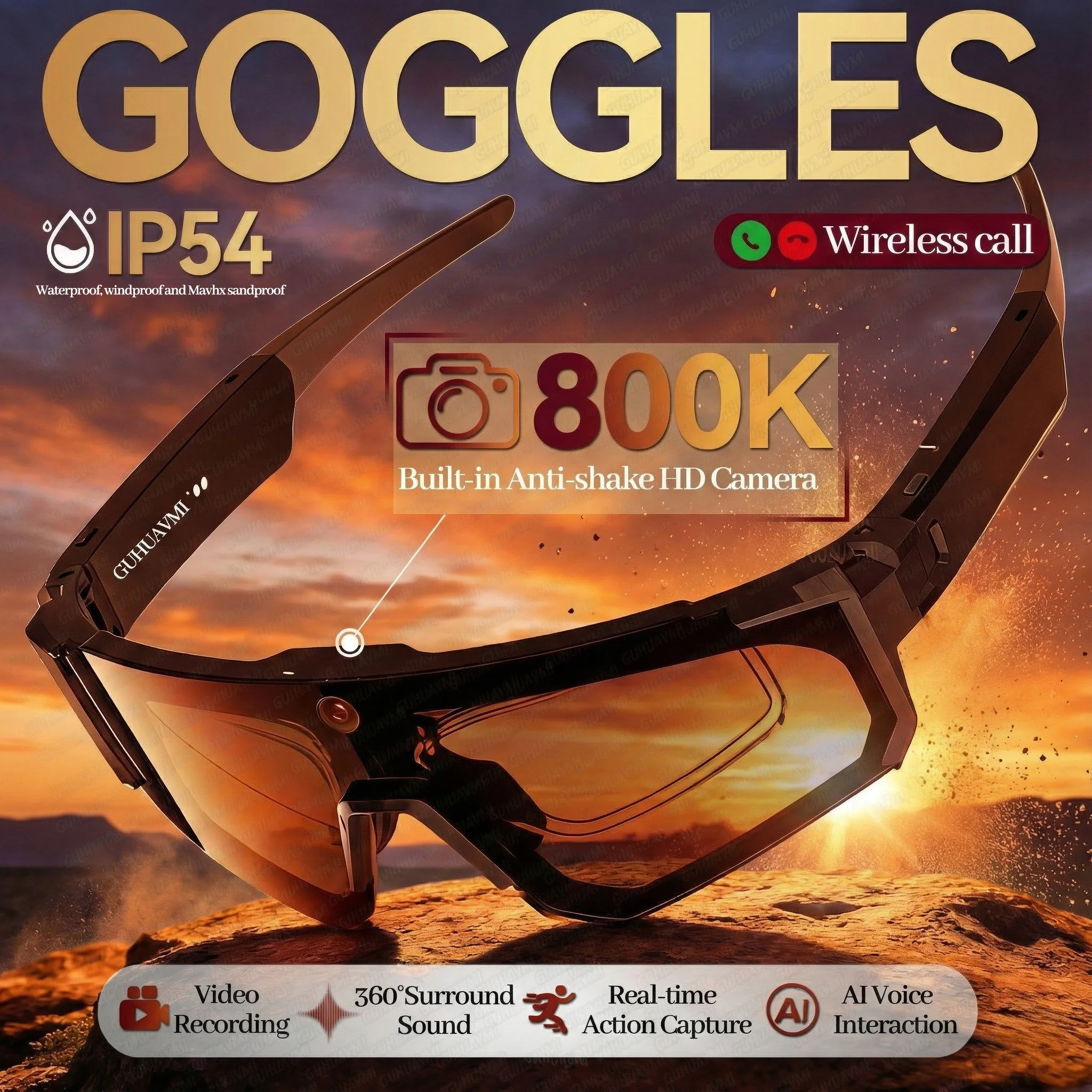 Умные очки 2026 HD 4K с камерой 800 МП, Bluetooth-звонками и переводом, для мужчин, для велоспорта, антибликовые, для вождения, UV400, IP54
Умные очки 2026 HD 4K с камерой 800 МП, Bluetooth-звонками и переводом, для мужчин, для велоспорта, антибликовые, для вождения, UV400, IP54