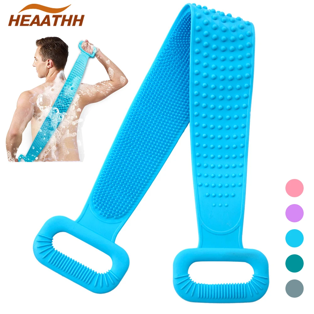 Soft Silicone Body Scrubber Bath Shower Towel Rubbing Back Peeling Massage Brush Extended Exfoliation Skin Clean Brush
Soft Silicone Body Scrubber Bath Shower Towel Rubbing Back Peeling Massage Brush Extended Exfoliation Skin Clean Brush