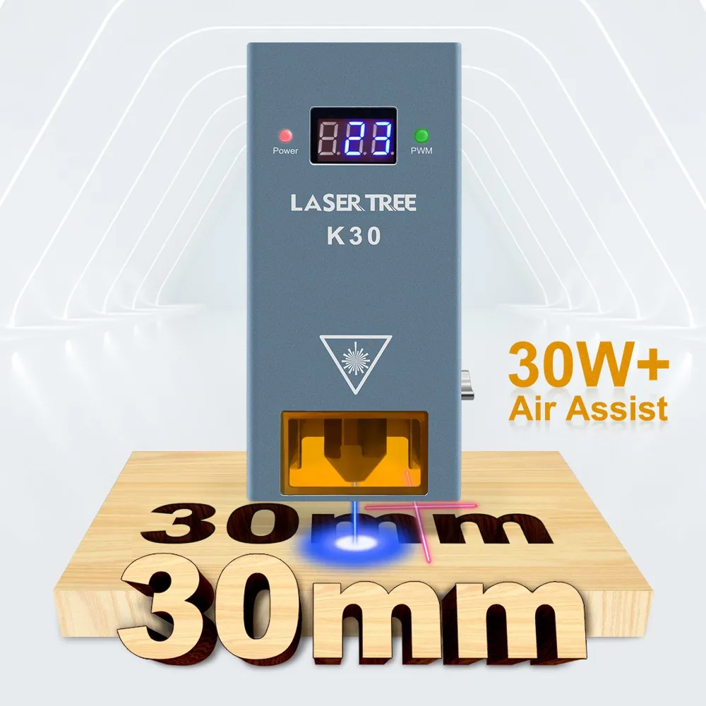 LASER TREE Powerful 30W Optical Power Diode Blue Laser Head Module For CNC Cutting Engraver Woodwork With Air Assisted Hose 160W
LASER TREE Powerful 30W Optical Power Diode Blue Laser Head Module For CNC Cutting Engraver Woodwork With Air Assisted Hose 160W
