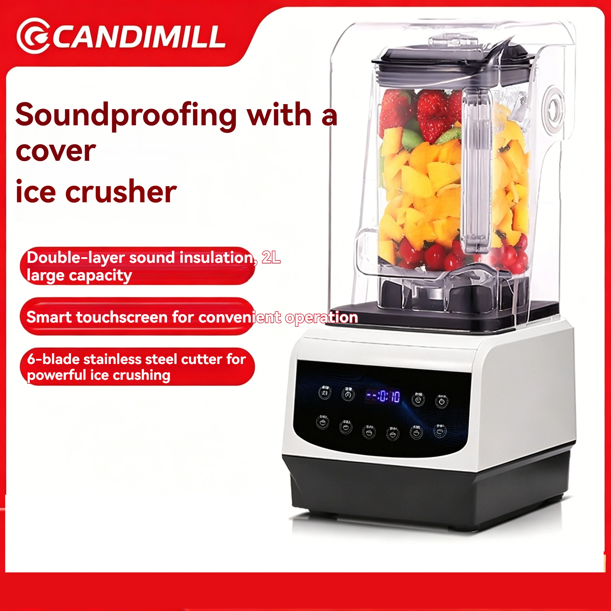 110V Commercial Quiet Enclosed Sound Cover Blender Auto Ice Crushing Smoothie Maker Multifunctional Wall Breaker Juicer
110V Commercial Quiet Enclosed Sound Cover Blender Auto Ice Crushing Smoothie Maker Multifunctional Wall Breaker Juicer