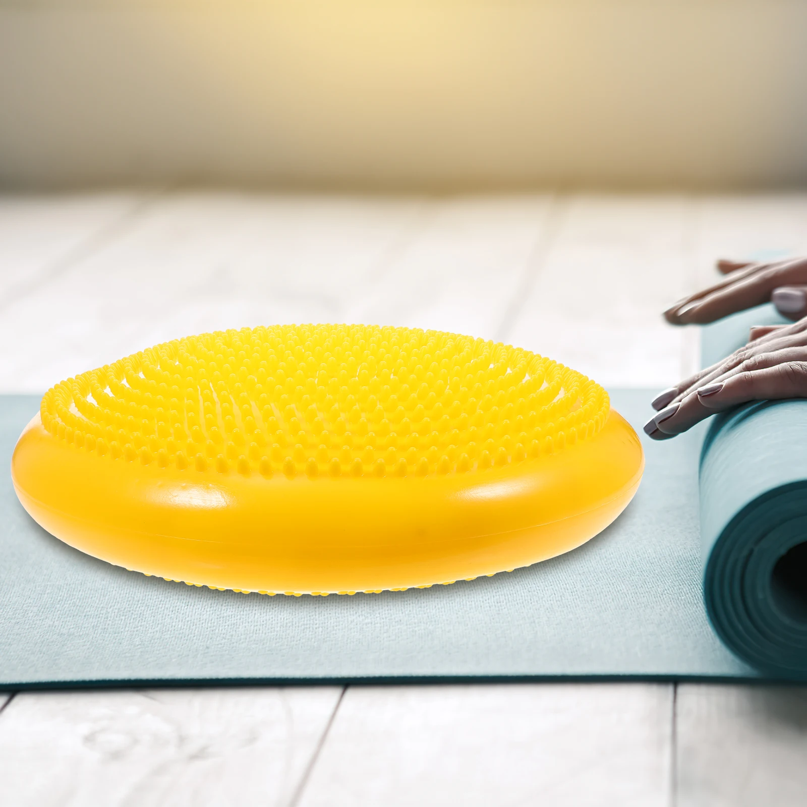 Inflatable 13 Inch Fitness Seat Cushion Wobble Disc Sensory Stability Lumbar Exercise Posture Relief Back Pain
Inflatable 13 Inch Fitness Seat Cushion Wobble Disc Sensory Stability Lumbar Exercise Posture Relief Back Pain