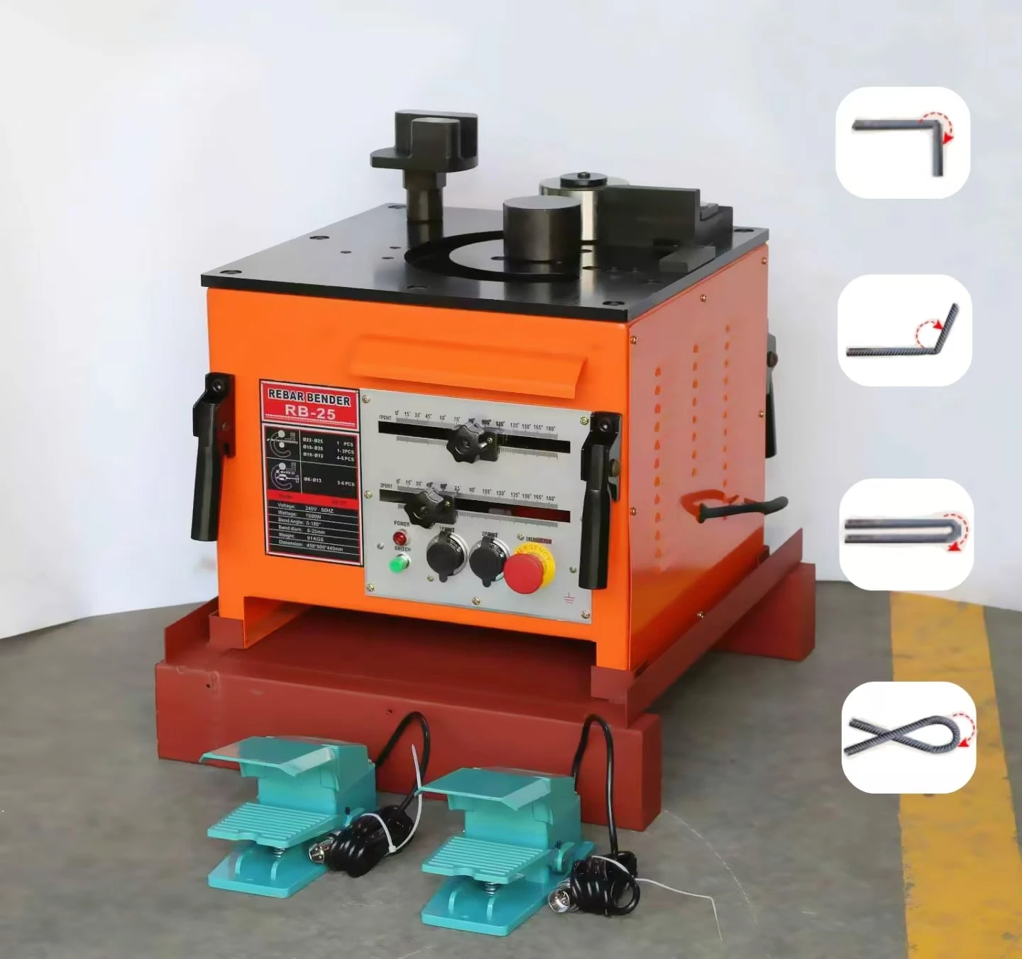 110V RB-25 Steel bar Rebar Bending Machine 6-32mm Hydraulic Rebar Bender and Cutter on Sale
110V RB-25 Steel bar Rebar Bending Machine 6-32mm Hydraulic Rebar Bender and Cutter on Sale