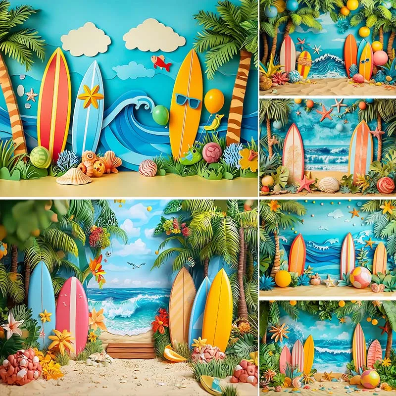 Summer Surfboard Backdrop For Photography Sea Sand Beach Tropical Hawaiian Aloha Party Kids Birthday Cake Smash Photo Background
Summer Surfboard Backdrop For Photography Sea Sand Beach Tropical Hawaiian Aloha Party Kids Birthday Cake Smash Photo Background