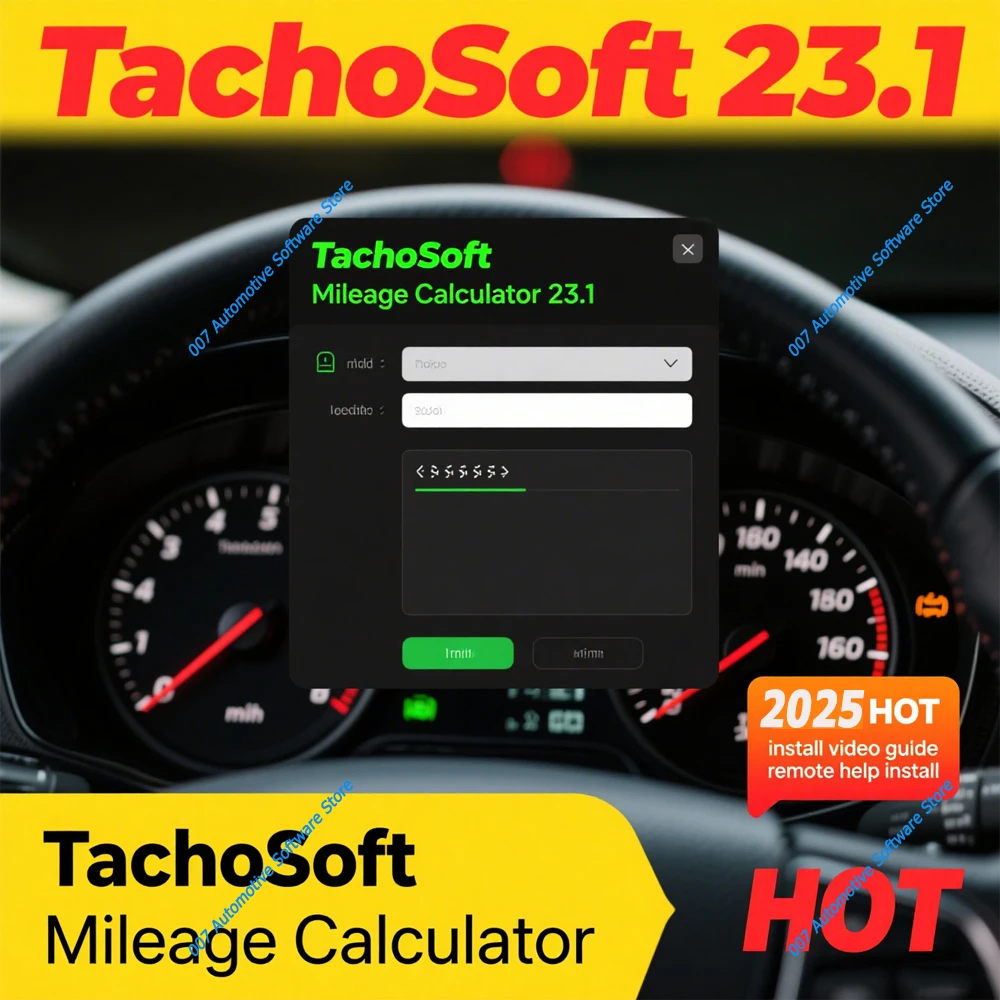 2025 Hot TachoSoft Mileage Calculator software 23.1 mileage correction software Full Version Support Many Car Brands 
2025 Hot TachoSoft Mileage Calculator software 23.1 mileage correction software Full Version Support Many Car Brands
