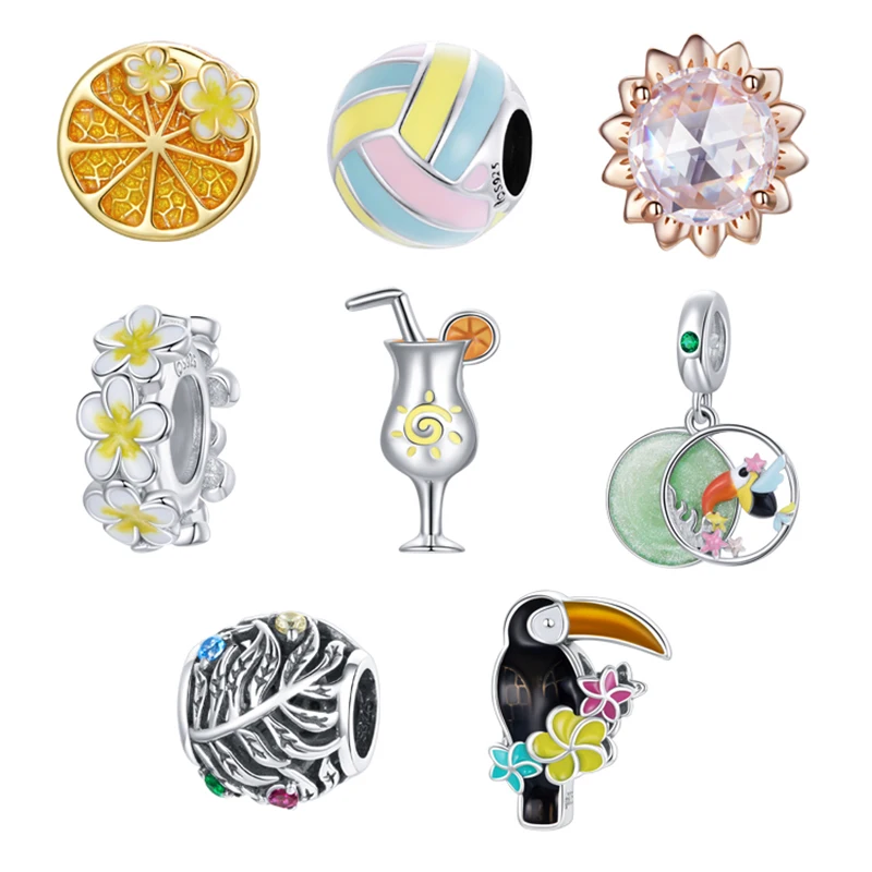 Wostu 925 Sterling Silver Charms Summer Lemon & Iced Drink Toucan Beads Fit for Women DIY Bracelet Pendants Jewelry Making Gift
Wostu 925 Sterling Silver Charms Summer Lemon & Iced Drink Toucan Beads Fit for Women DIY Bracelet Pendants Jewelry Making Gift