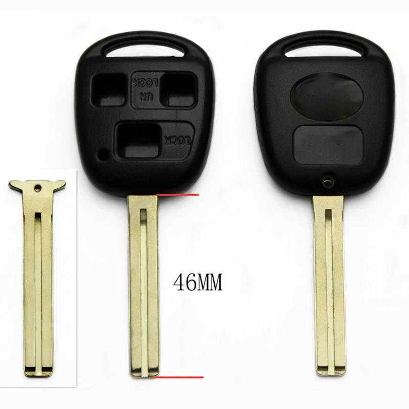 3 Buttons Blank Key Shell Replacement For Lexus ES300 LS400 LS430 LX470 SC300 38mm 40mm 46mm Uncut Blade With Logo 10PCS/Lot
3 Buttons Blank Key Shell Replacement For Lexus ES300 LS400 LS430 LX470 SC300 38mm 40mm 46mm Uncut Blade With Logo 10PCS/Lot