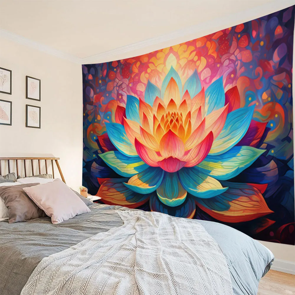 Beautiful Lotus Tapestry Glowing Flowers Meditation Space Atmosphere Background Wall Hanging Dreamy Modern Home Decoration
Beautiful Lotus Tapestry Glowing Flowers Meditation Space Atmosphere Background Wall Hanging Dreamy Modern Home Decoration