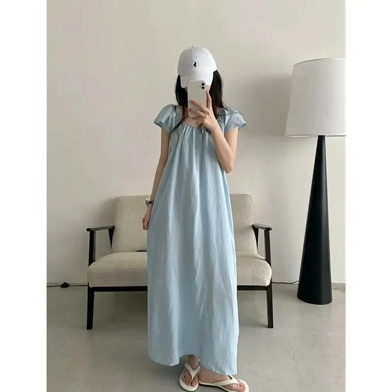 Women's Square Neck Short Sleeve Maxi Dress Casual Loose Summer Sundress
Women's Square Neck Short Sleeve Maxi Dress Casual Loose Summer Sundress
