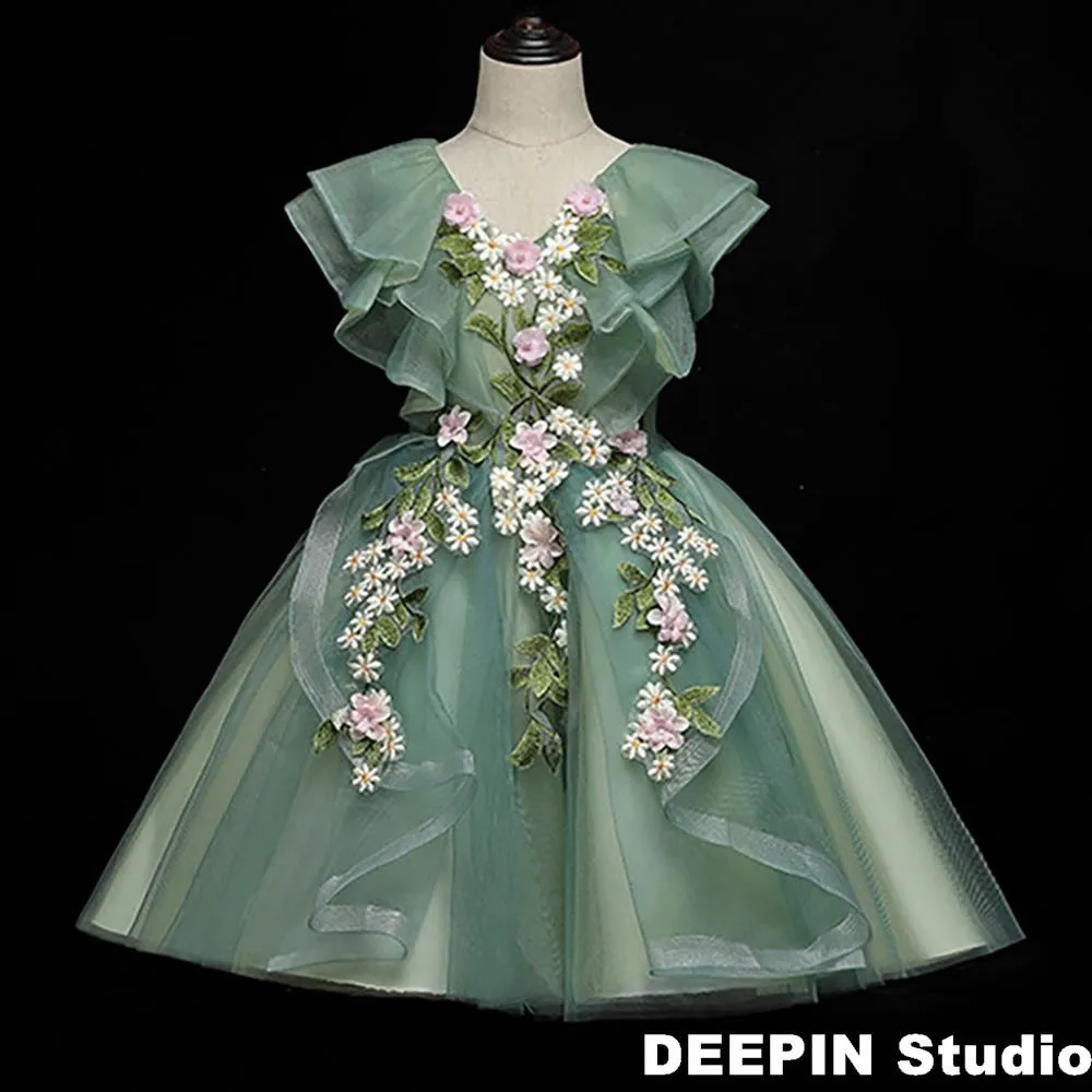 Girls Fluffy Princess Dress 2024 New Children's Flower Embroidery Dress Catwalk Performance Dress Flower Girls Evening Clothing
Girls Fluffy Princess Dress 2024 New Children's Flower Embroidery Dress Catwalk Performance Dress Flower Girls Evening Clothing
