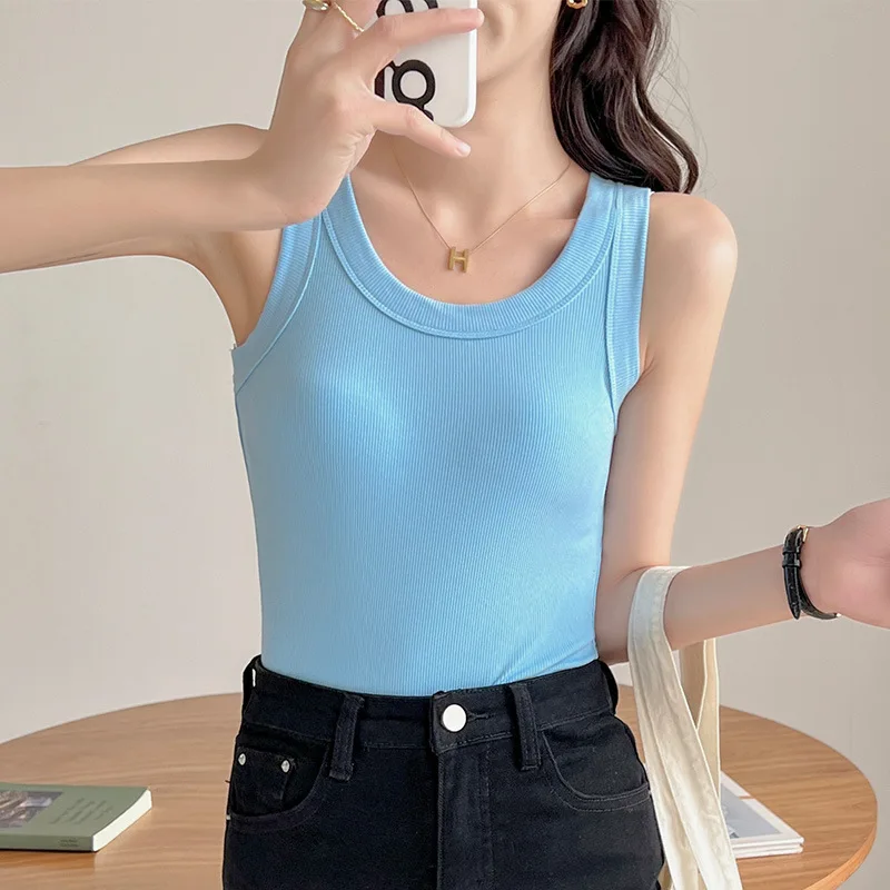 I Halter Vest Female Summer Outside Wear 2025 New White Sleeveless Base Shirt with Vest Top
I Halter Vest Female Summer Outside Wear 2025 New White Sleeveless Base Shirt with Vest Top