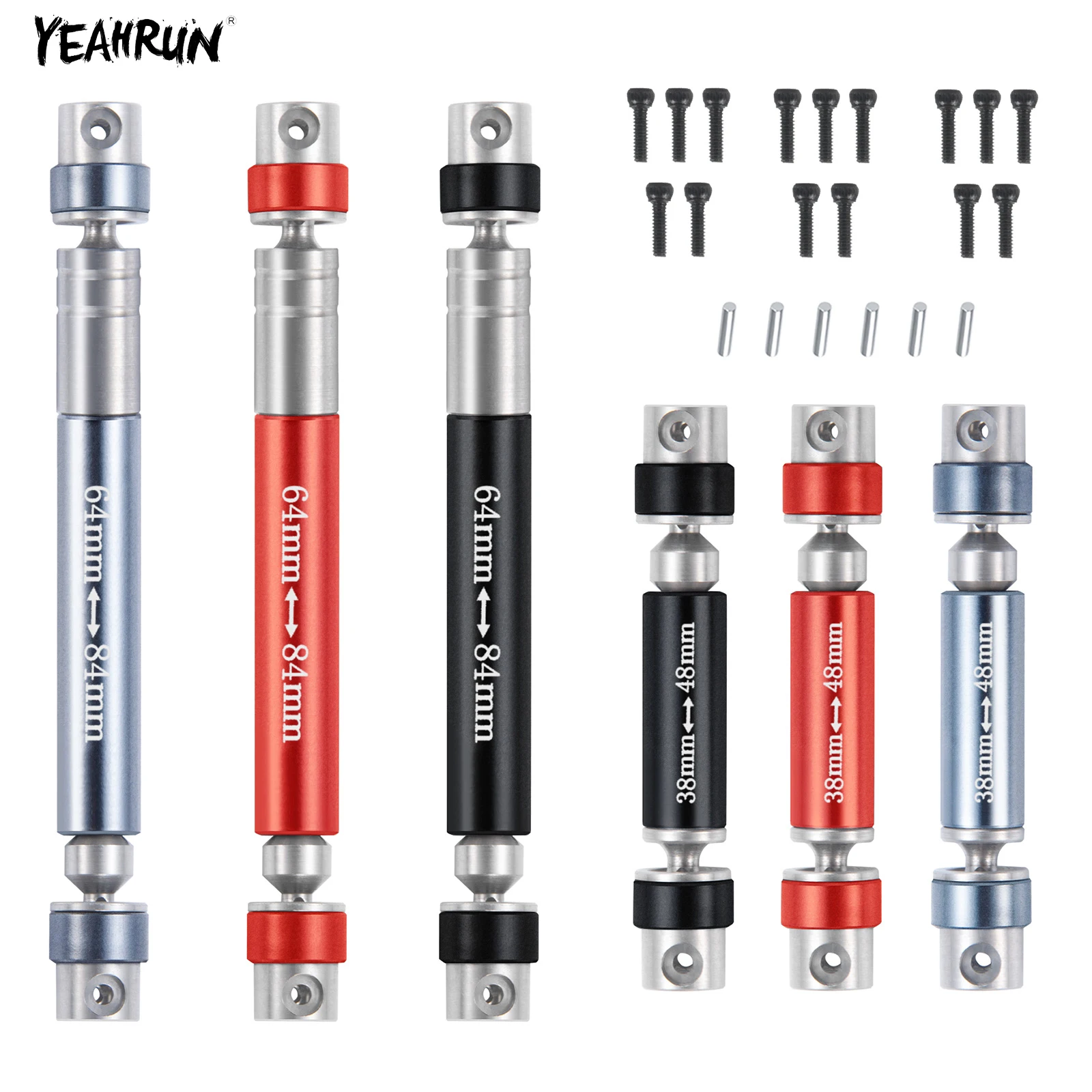 YEAHRUN Steel 38-64mm Transmission Center Drive Shaft Set for Axial SCX24 1/24 RC Crawler Car Driving Shaft Upgrades Parts
YEAHRUN Steel 38-64mm Transmission Center Drive Shaft Set for Axial SCX24 1/24 RC Crawler Car Driving Shaft Upgrades Parts