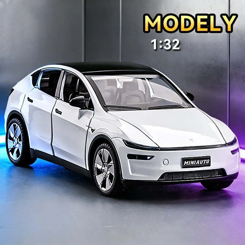 Модель автомобиля Tesla Model Y 1:32 из литого сплава, высокодетализированная, со звуком и светом, инерционная, коллекционная, декоративная, праздничный подарок для мальчиков
Модель автомобиля Tesla Model Y 1:32 из литого сплава, высокодетализированная, со звуком и светом, инерционная, коллекционная, декоративная, праздничный подарок для мальчиков