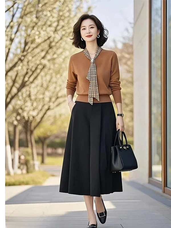 Slimming Brown Knitwear Skirt Set Large Size Fashionable Mature Style Korean Women's Spring Summer Autumn Long Sleeve ro...
Slimming Brown Knitwear Skirt Set Large Size Fashionable Mature Style Korean Women's Spring Summer Autumn Long Sleeve ro...