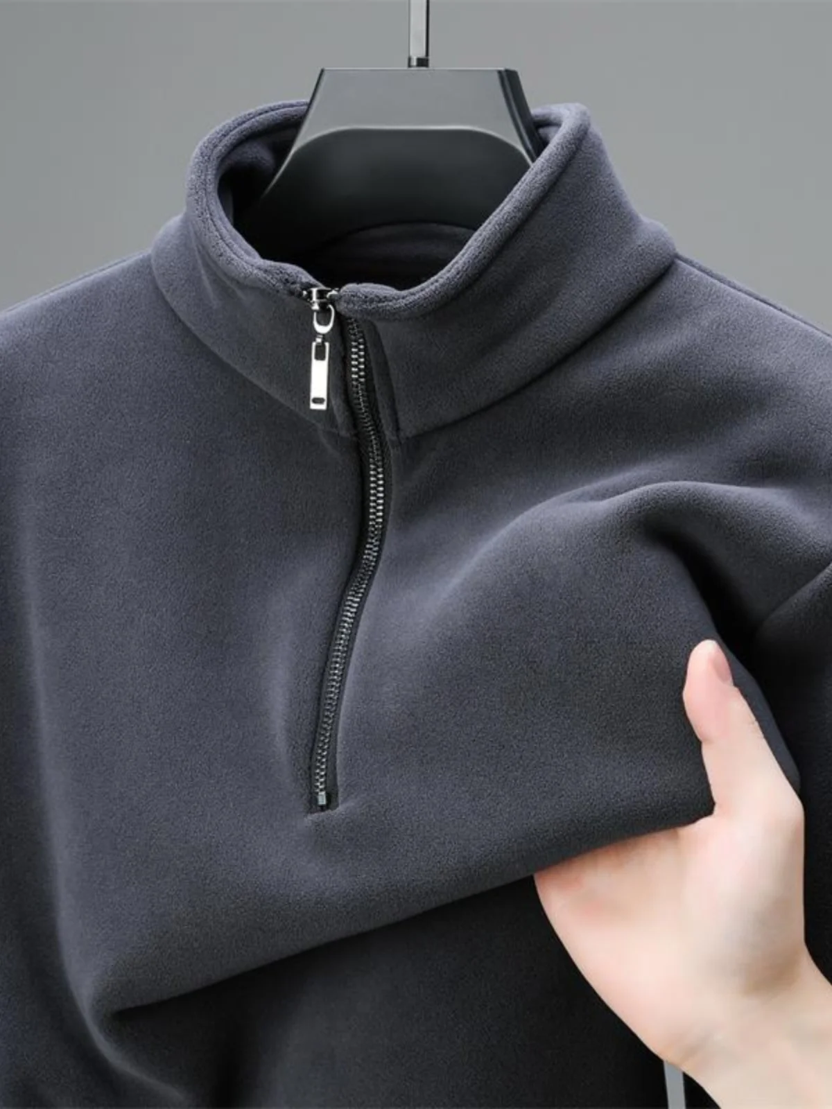 Men's Zipper High Collar Double Sided Fce Sweatirt Autumn Winter New Sle Polyester Fiber Casual Sle Long Sve
Men's Zipper High Collar Double Sided Fce Sweatirt Autumn Winter New Sle Polyester Fiber Casual Sle Long Sve