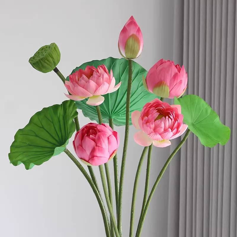 Lotus pod and lotus leaf artificial lotus flower ornaments living room flower arrangement buddhist hall decoration
Lotus pod and lotus leaf artificial lotus flower ornaments living room flower arrangement buddhist hall decoration