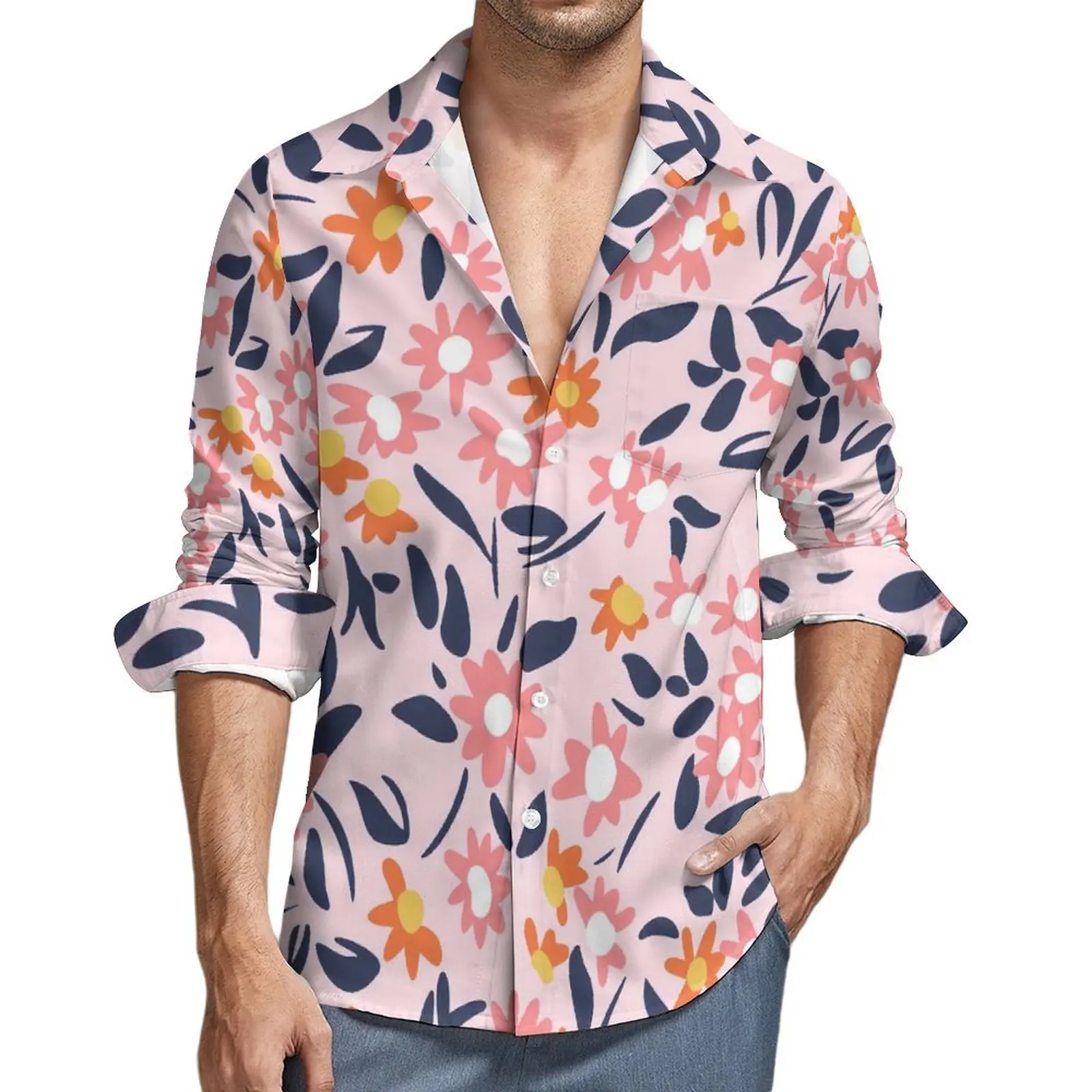 Men's Shirts Blue Daisies Print Blouses Meadow Flowers Shirt Long Sleeve Elegant Lapel Fashion Casual Shirts Autumn Clothing Top
Men's Shirts Blue Daisies Print Blouses Meadow Flowers Shirt Long Sleeve Elegant Lapel Fashion Casual Shirts Autumn Clothing Top