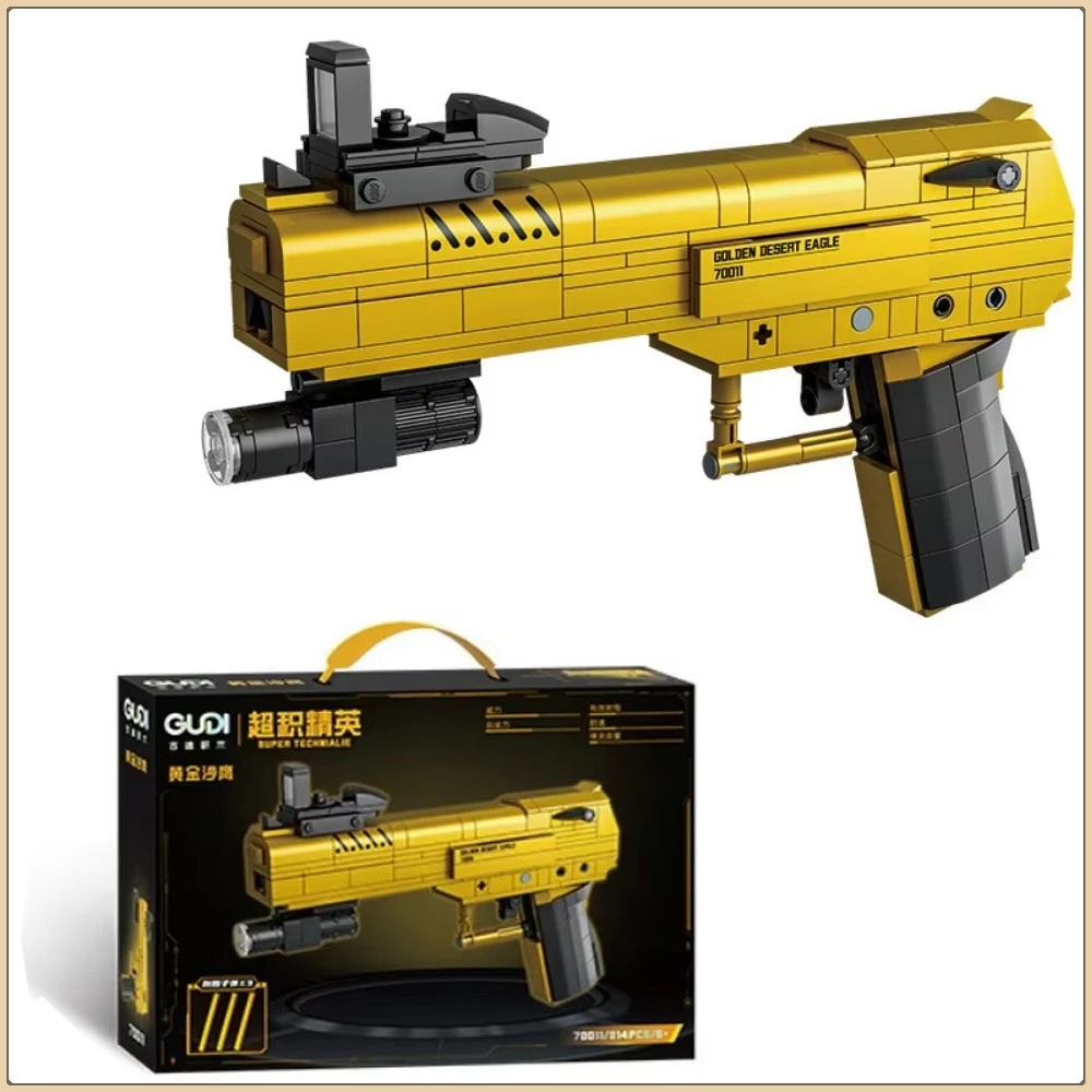 Limited Edition Military Golden Desert Eagle Gun Assembly Building Blocks Children's Puzzle Model Toy Holiday Collection Gifts
Limited Edition Military Golden Desert Eagle Gun Assembly Building Blocks Children's Puzzle Model Toy Holiday Collection Gifts