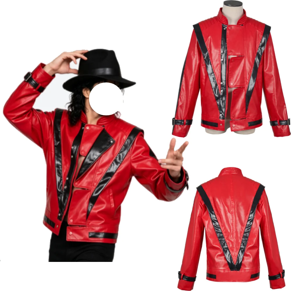MJ Men‘s Red Jacket for Michael Jackson MJ Cosplay Costume Red Leather Jacket for Top Coat Halloween Party Daily Wear
MJ Men‘s Red Jacket for Michael Jackson MJ Cosplay Costume Red Leather Jacket for Top Coat Halloween Party Daily Wear