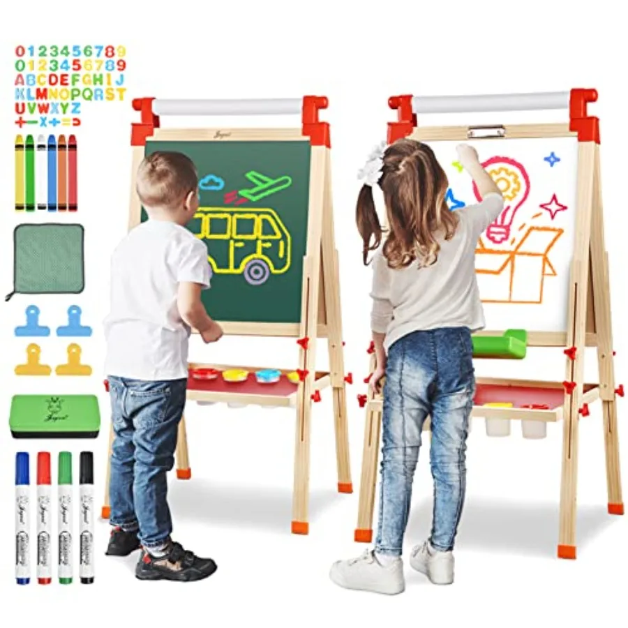ooden ith Paper Roll - Adjustable Magnetic Double Sided Draing Board hiteboard and Chalkboard Dry Board, Art for 3~12 Years Boy
ooden ith Paper Roll - Adjustable Magnetic Double Sided Draing Board hiteboard and Chalkboard Dry Board, Art for 3~12 Years Boy