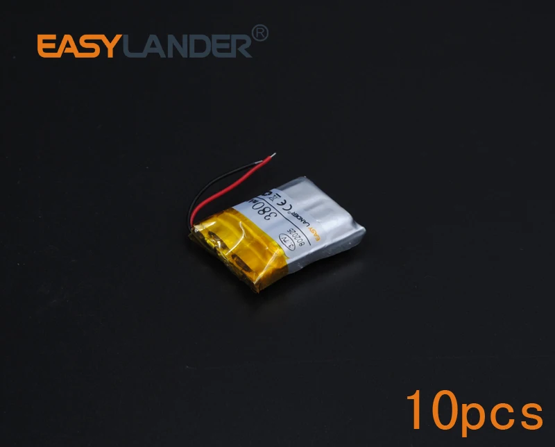 10pcs/Lot 3.7V 380mAh 802025 Rechargeable li Polymer Li-ion Battery For bluetooth headset mp3 speaker recorder wristband 082025
10pcs/Lot 3.7V 380mAh 802025 Rechargeable li Polymer Li-ion Battery For bluetooth headset mp3 speaker recorder wristband 082025