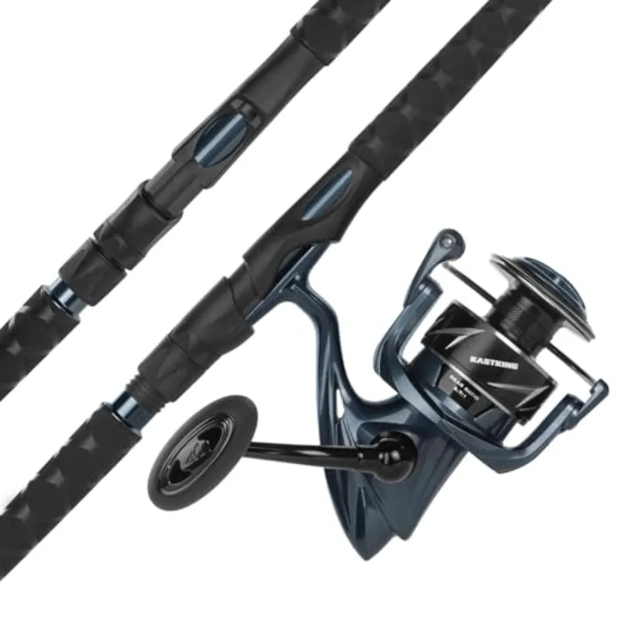 Saltwater fishing rod and reel combo for coastal angling, graphite blank, black with silver accents, corrosion-resistant zircon
Saltwater fishing rod and reel combo for coastal angling, graphite blank, black with silver accents, corrosion-resistant zircon