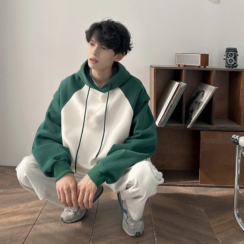 Youth Hoodie Sweatshirt Men's American Retro Color Block Heavyweight Spring Autumn Casual Loose Boys Outerwear Jacket
Youth Hoodie Sweatshirt Men's American Retro Color Block Heavyweight Spring Autumn Casual Loose Boys Outerwear Jacket