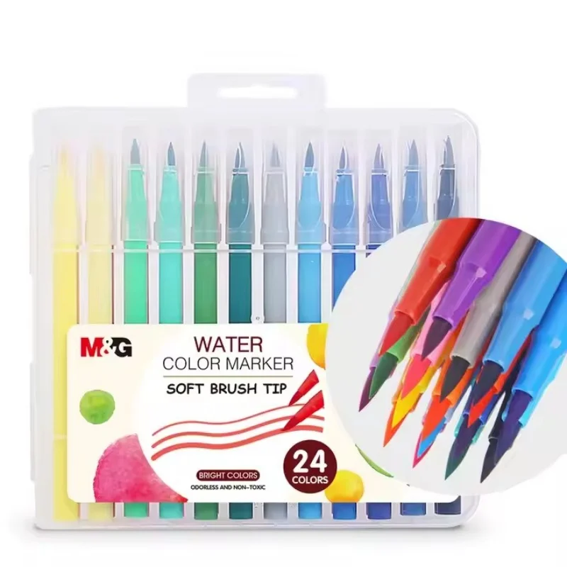 M&G Super Hot Sale Soft Brush Washable Water Color Pen 12 18 24 36 48Colors Set Kids School Students Children Gifts Art Supplies
M&G Super Hot Sale Soft Brush Washable Water Color Pen 12 18 24 36 48Colors Set Kids School Students Children Gifts Art Supplies