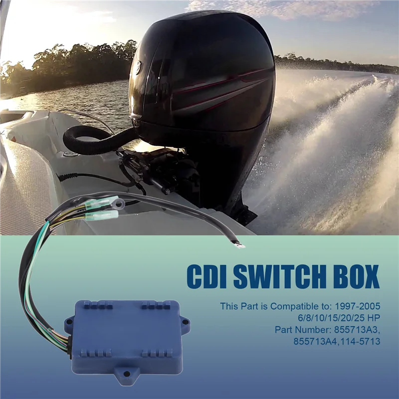 6-25 HP 855713A3 114-5713 855713A4 For Mercury Mariner Switch Box Power Pack CDI 
6-25 HP 855713A3 114-5713 855713A4 For Mercury Mariner Switch Box Power Pack CDI