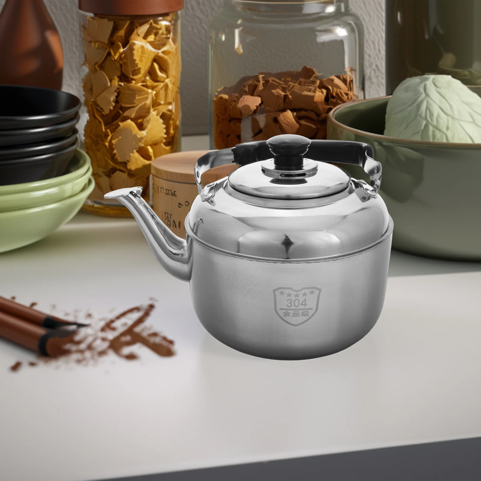 Whistling Teakettle Stainless Steel Boiling Pot Stovetop Water Kettle Sounding Tea Pot Home Kitchen Convenient Cookware
Whistling Teakettle Stainless Steel Boiling Pot Stovetop Water Kettle Sounding Tea Pot Home Kitchen Convenient Cookware