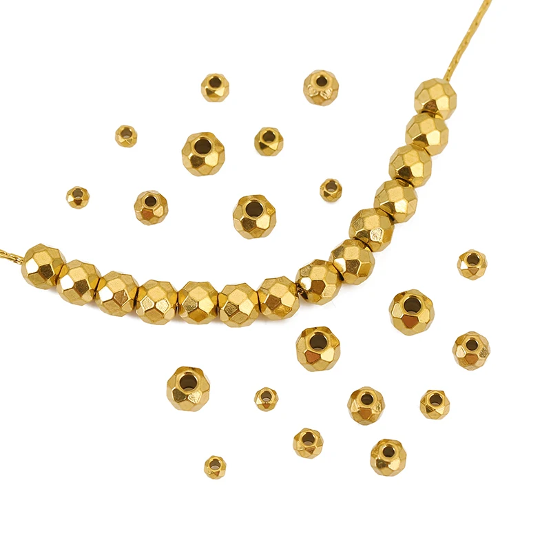 30pcs 3 4 5 6mm Stainless Steel Round Cut Surface Beads Gold Plated Charms Bracelets Separator Beads for Jewelry Making Supplies
30pcs 3 4 5 6mm Stainless Steel Round Cut Surface Beads Gold Plated Charms Bracelets Separator Beads for Jewelry Making Supplies