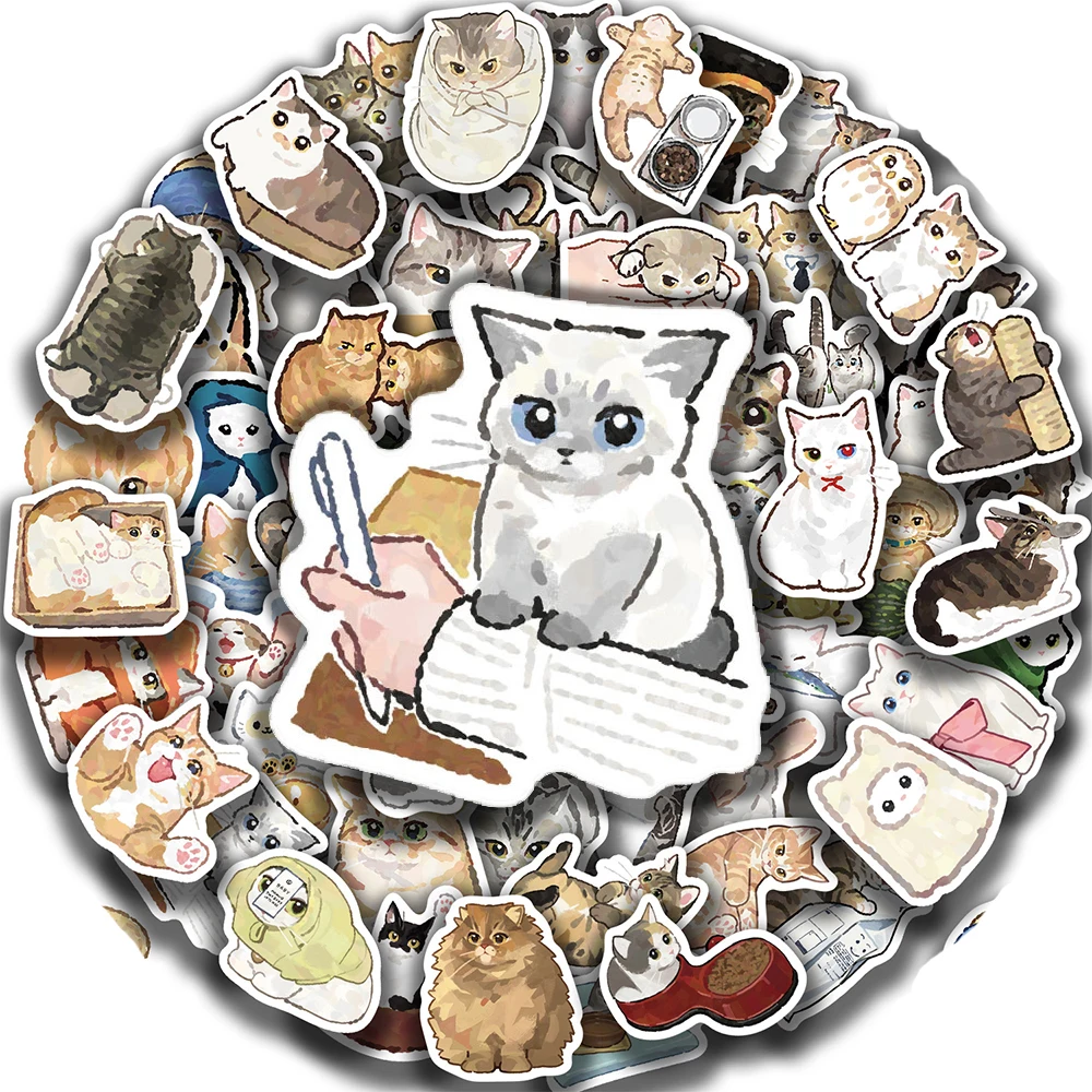 10/30/77pcs Hand Drawn Watercolor Cat Cartoon Stickers Cute Anime Graffiti Decals Notebook Suitcase Phone Waterproof Sticker Toy
10/30/77pcs Hand Drawn Watercolor Cat Cartoon Stickers Cute Anime Graffiti Decals Notebook Suitcase Phone Waterproof Sticker Toy