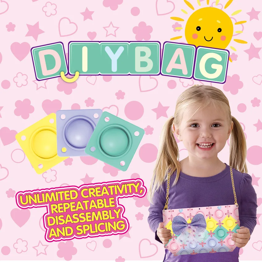 Fidgeted Toys Push Bubbles Toy Rainbow DIY Assembled Coin Purse Wallet Ladies Bag Silica Simple Dimple Crossbody Bags For Girls
Fidgeted Toys Push Bubbles Toy Rainbow DIY Assembled Coin Purse Wallet Ladies Bag Silica Simple Dimple Crossbody Bags For Girls