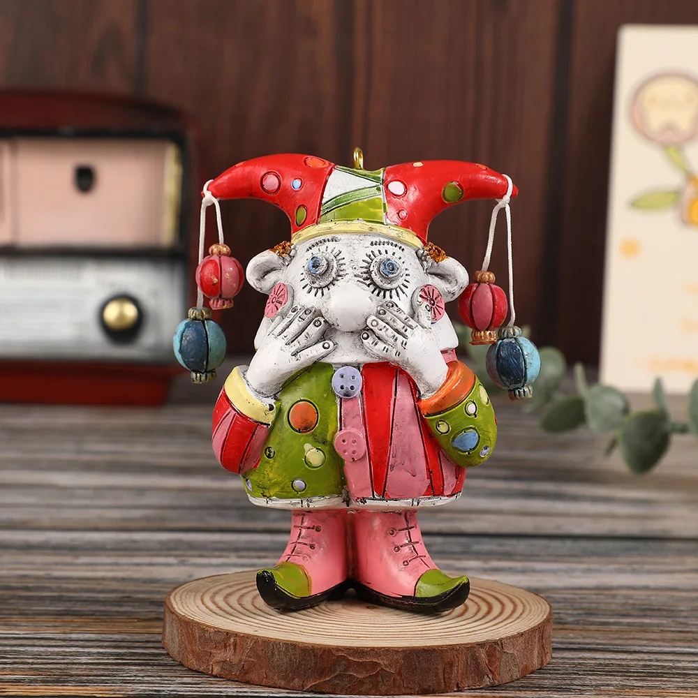 Halloween Clown Resin Figurine Creative Cartoons Desktop Accessory for Home Decoration Bohemian Scary Decor
Halloween Clown Resin Figurine Creative Cartoons Desktop Accessory for Home Decoration Bohemian Scary Decor