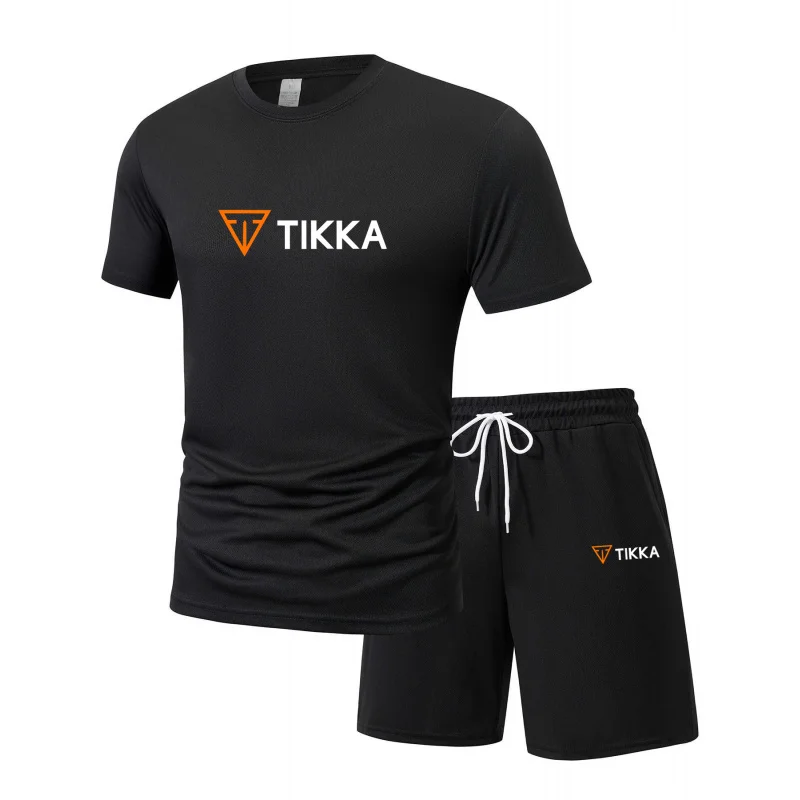 Tikka Men's Quick Drying Summer Sports Set Short Sleeve T-Shirt And Shorts Two-Piece Running Outfit
Tikka Men's Quick Drying Summer Sports Set Short Sleeve T-Shirt And Shorts Two-Piece Running Outfit
