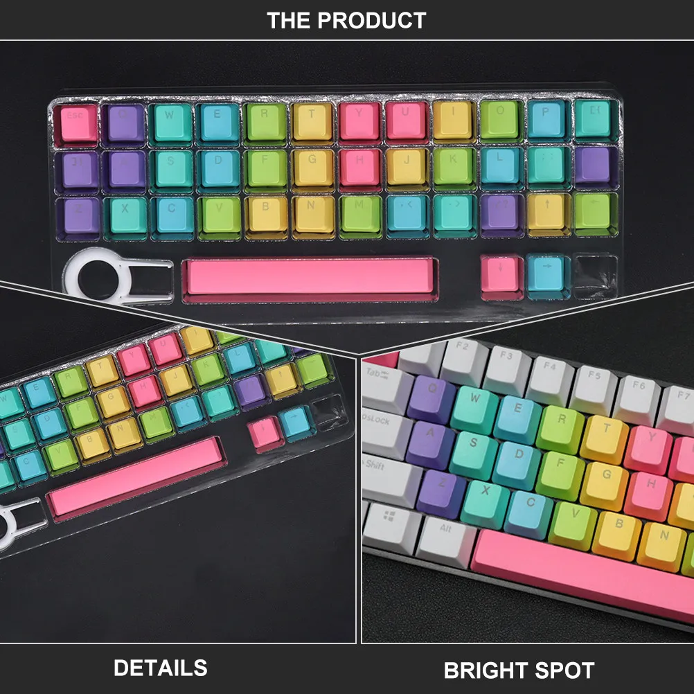 1Set Rainbow Color Keyboard Key Caps Replacement Long-Lasting Wear-Resistant DIY Keyboard Decor Pbt Keycaps Kit for Home
1Set Rainbow Color Keyboard Key Caps Replacement Long-Lasting Wear-Resistant DIY Keyboard Decor Pbt Keycaps Kit for Home