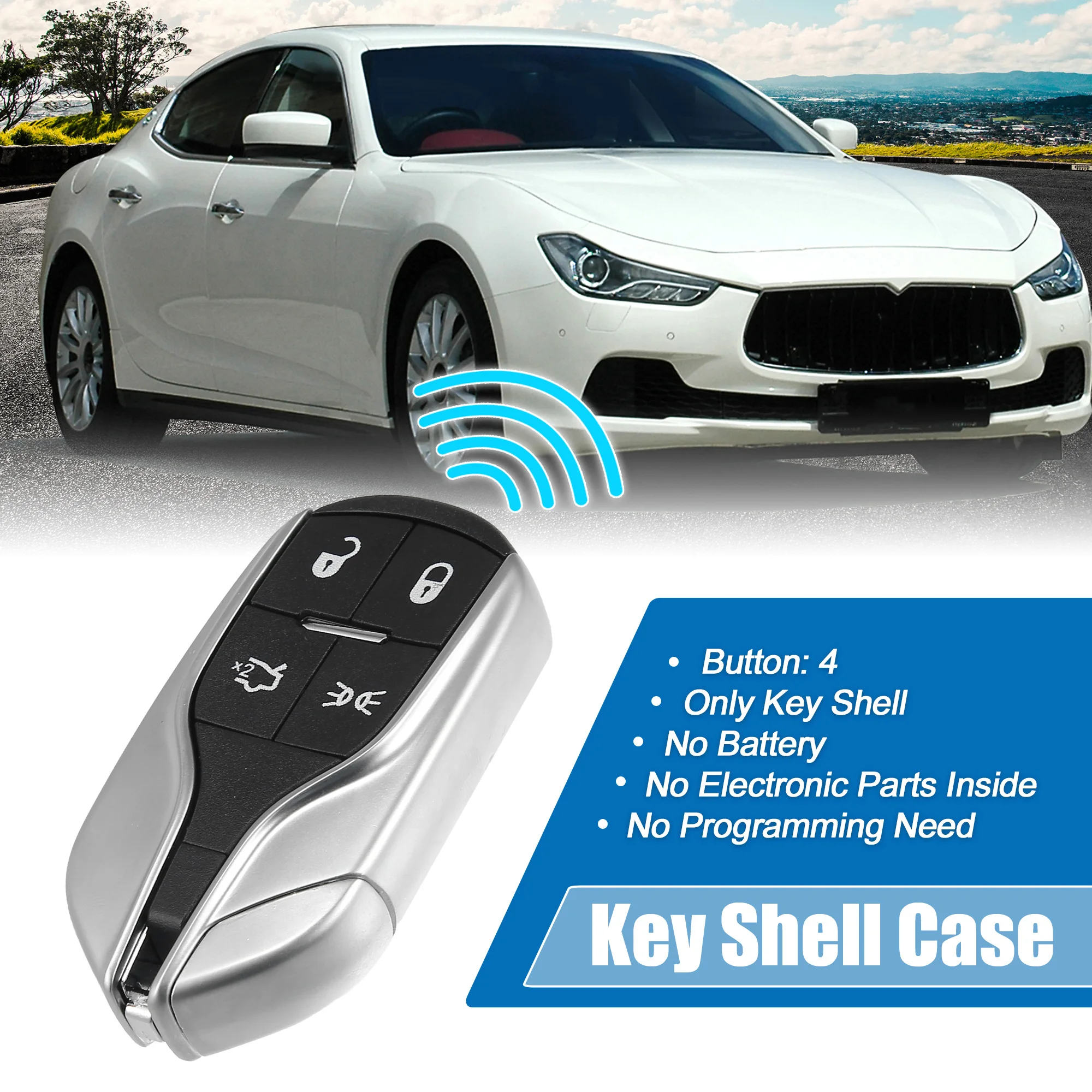 X Autohaux Car Remote Control Key Case Shell 4 Key Buttons Cover Housing Tools for Ghibli for Quattroporte 2012-2017 Accessories
X Autohaux Car Remote Control Key Case Shell 4 Key Buttons Cover Housing Tools for Ghibli for Quattroporte 2012-2017 Accessories