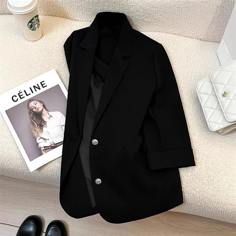 Autumn Women's Bla Casual Jaet Coat Suit Straight Cut Polyester Faionable Versatile Ladies' Busin Wear
Autumn Women's Bla Casual Jaet Coat Suit Straight Cut Polyester Faionable Versatile Ladies' Busin Wear