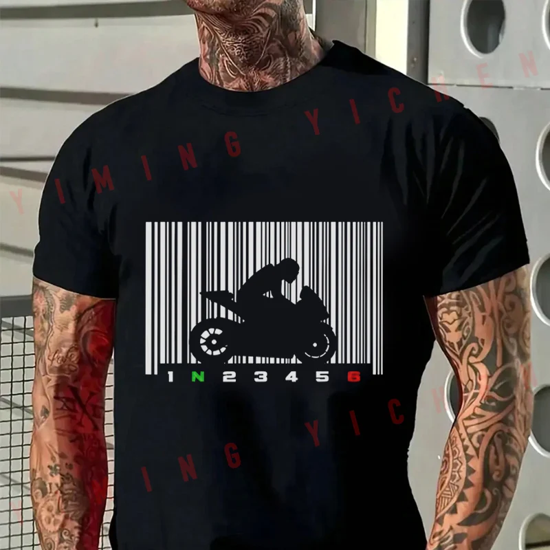 2026 Moto Shirt Cotton Casual T-shirts Barcode Motorcycle Graphic Print T Shirt Mens Short Sleeved Top Tees
2026 Moto Shirt Cotton Casual T-shirts Barcode Motorcycle Graphic Print T Shirt Mens Short Sleeved Top Tees
