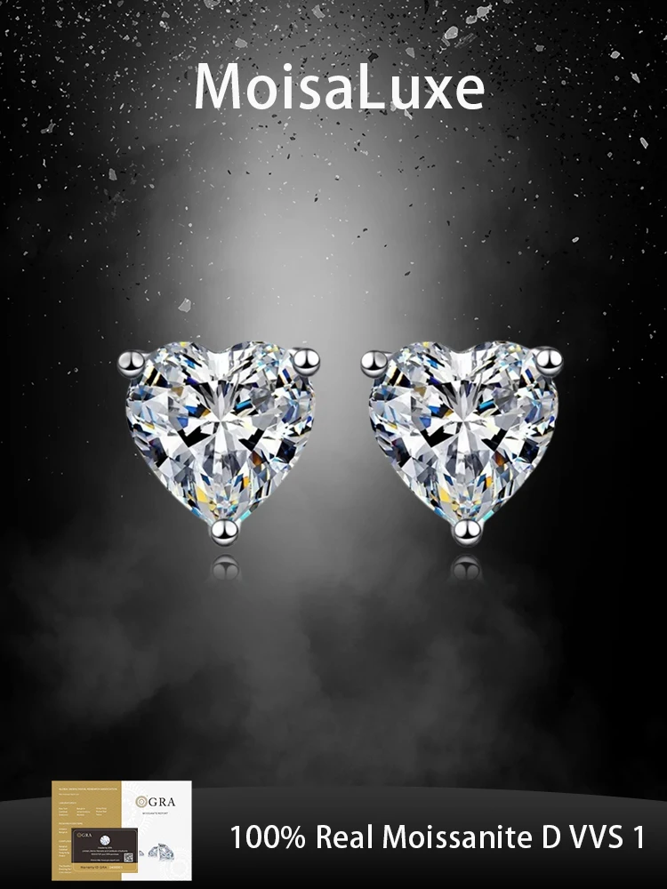 Официальный магазин MoisaLuxe GRA Moissanite Plata, стерлинговое серебро 925 пробы, в форме сердца для модных ювелирных изделий, женские обручи, ювелирные изделия для пирсинга
Официальный магазин MoisaLuxe GRA Moissanite Plata, стерлинговое серебро 925 пробы, в форме сердца для модных ювелирных изделий, женские обручи, ювелирные изделия для пирсинга
