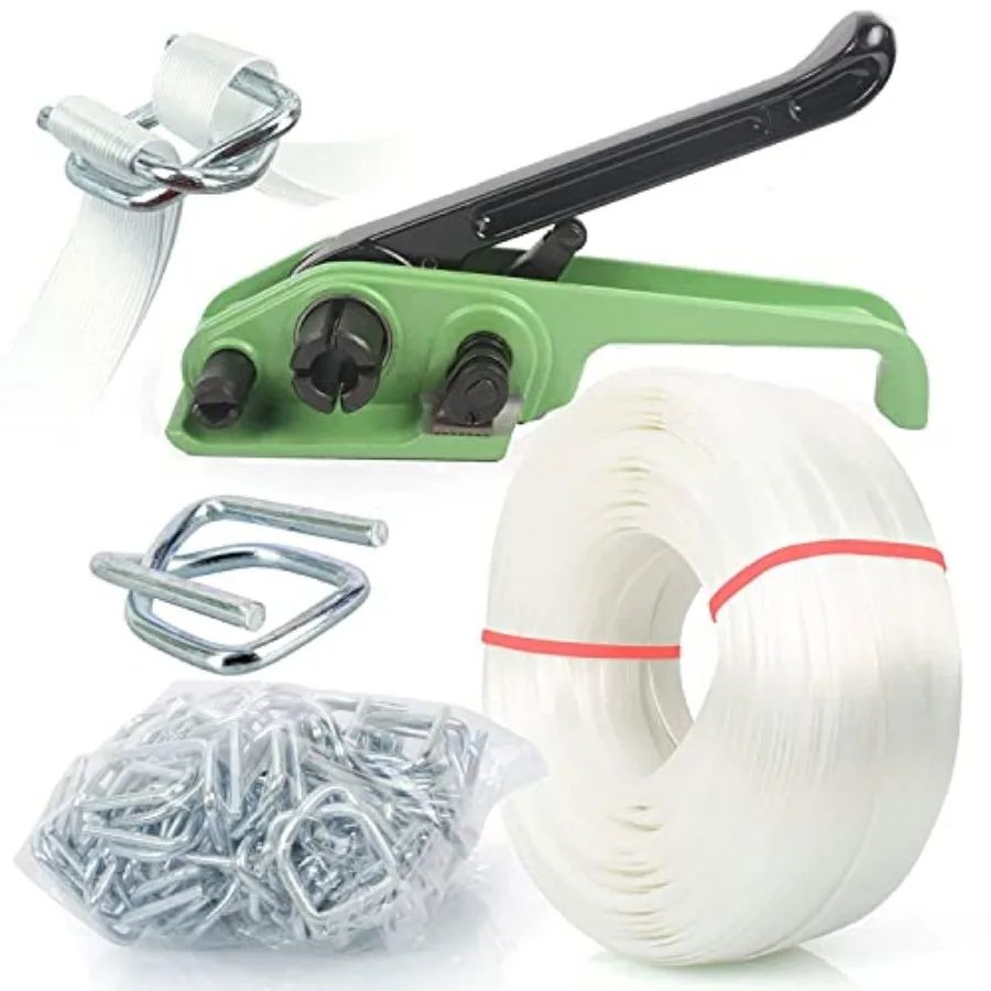 Heavy Duty Hand Pallet Strapping Banding Kit - 3/4" x 320' Woven Cord Strapping, 2000 lbs Break Strength, Polyester Cord Strapp
Heavy Duty Hand Pallet Strapping Banding Kit - 3/4" x 320' Woven Cord Strapping, 2000 lbs Break Strength, Polyester Cord Strapp