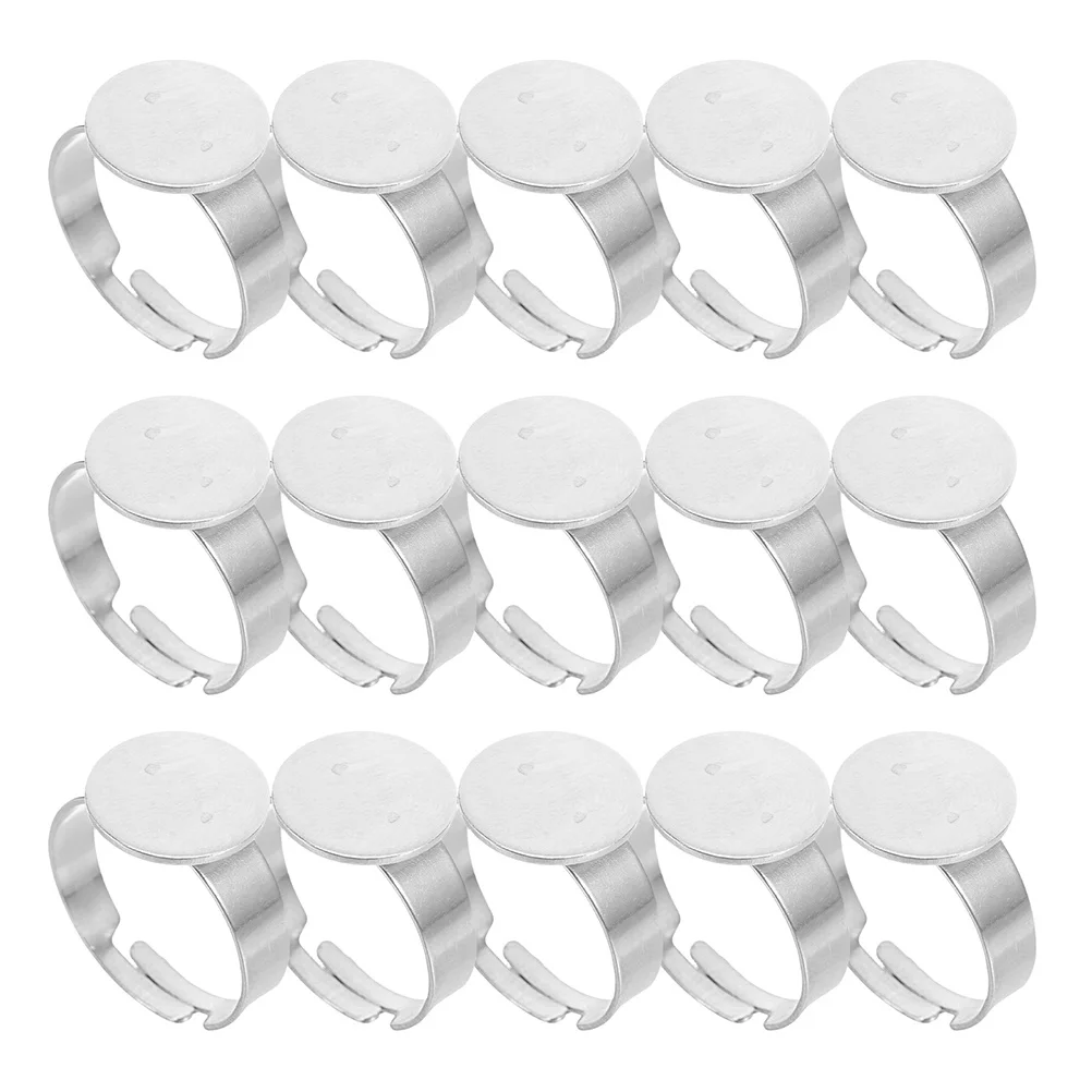 40Pcs Stainless Steel Rings Base 12Mm Round Flat Adjustable Blank Bezel Tray DIY Finger Rings Jewelry Making Supplies Cabochon
40Pcs Stainless Steel Rings Base 12Mm Round Flat Adjustable Blank Bezel Tray DIY Finger Rings Jewelry Making Supplies Cabochon