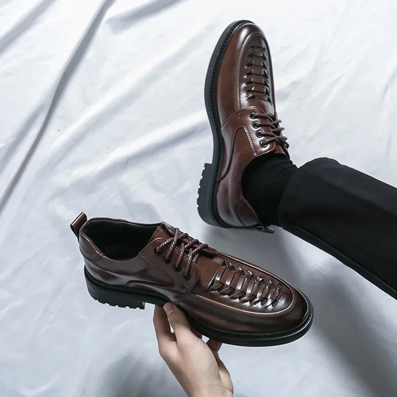 Oxford Shoes Men PU Solid Color Lace Up Low Heel Classic Professional Business Dress Men Shoes 38-46
Oxford Shoes Men PU Solid Color Lace Up Low Heel Classic Professional Business Dress Men Shoes 38-46