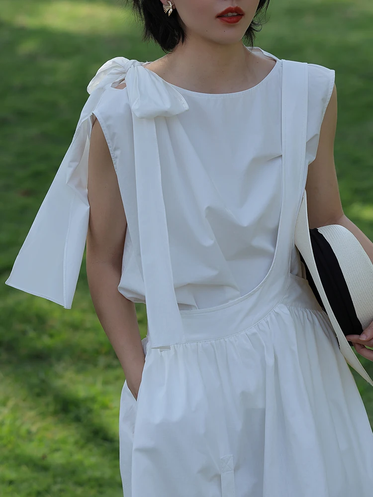 Elegant Cotton Blend Shoulder Tied Artistic Sleeveless Top Fashionable Spring Summer Women's Shirt Comfortable Breathable
Elegant Cotton Blend Shoulder Tied Artistic Sleeveless Top Fashionable Spring Summer Women's Shirt Comfortable Breathable
