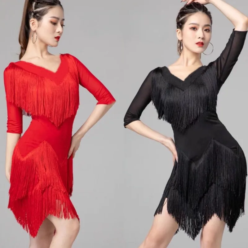 Customized Latin Dance Suit Performance Dress Set for Women Tassel Dress Practice Skirt Professional Adult Competition Dancewear
Customized Latin Dance Suit Performance Dress Set for Women Tassel Dress Practice Skirt Professional Adult Competition Dancewear