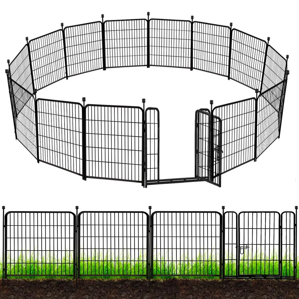 Tall Garden Fence 54 inH22.1 FtL,10 Panels Dog Fence Outdoor for Yard, Heavy Duty Iron Metal Fence with Gate Low Threshold, No
Tall Garden Fence 54 inH22.1 FtL,10 Panels Dog Fence Outdoor for Yard, Heavy Duty Iron Metal Fence with Gate Low Threshold, No