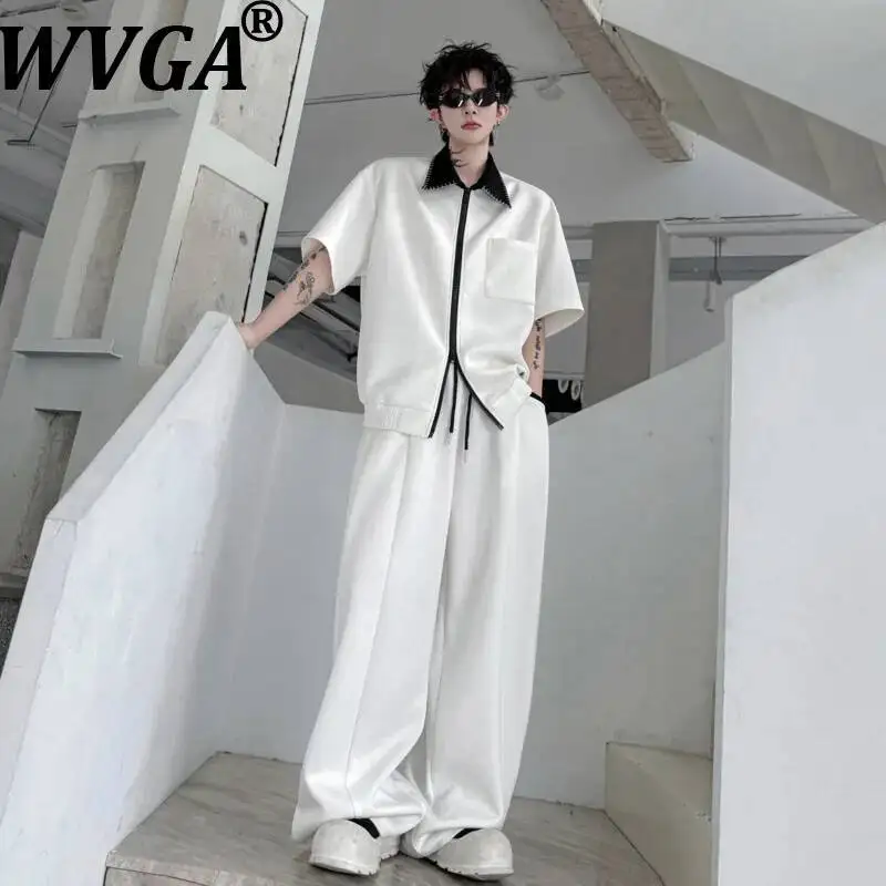 WVGA 2026 Summer Black White Colorblock Design Men's Two Pieces Sets Short Sleeve Zipper Sweatshirt Chic Casual Pants Ins W24367
WVGA 2026 Summer Black White Colorblock Design Men's Two Pieces Sets Short Sleeve Zipper Sweatshirt Chic Casual Pants Ins W24367
