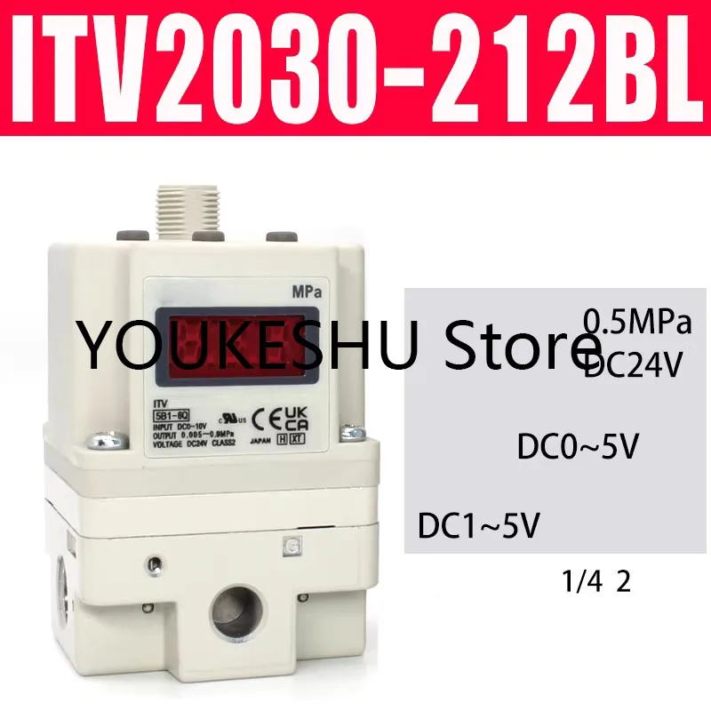 New original electrical proportional valve ITV2030-212BL Equipped with B-bracket and data cable
New original electrical proportional valve ITV2030-212BL Equipped with B-bracket and data cable